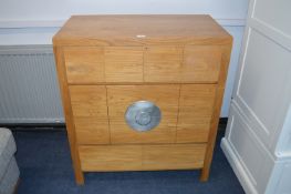 Next Light Oak Oriental Style Multidrawer Chest