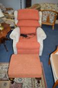 Reclining Armchair with Matching Footstool