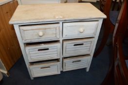 Small White Six Drawer Shabby Chic Chest