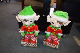 Two Dancing Musical Elves