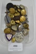 Military Badges, Coat Buttons, plus Boy Scouts Bad