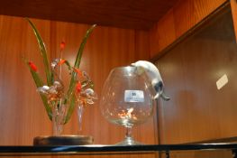 Glass Flamingo Ornament and a Cat & Mouse Brandy G