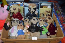 Nine Meerkat Soft Toys