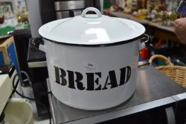 White Enamel Bread Bin
