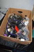 Box of Mobile Phones, Cables, Chargers, etc.