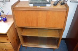 Retro Teak Bureau with Glazed Bookcase