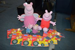 Peppa Pig Soft Toys and Digger World Books