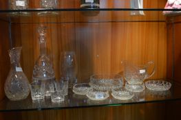 Cut Glass Crystal Decanters, Vases, Fruit Bowls, e