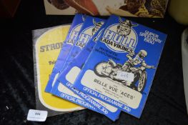 Five Hull Vikings Speedway Programmes