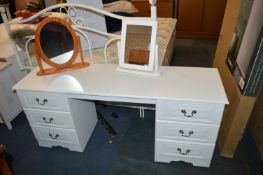 White Bedroom Dressing Table and Two Mirrors