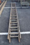 Extending Wooden Ladder 14ft