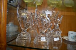 Five Italian Rock Crystal Dancers