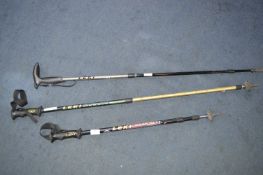 Three Leki Makalu Walking Poles