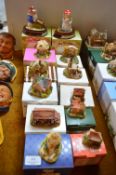 Ten Lilliput Lane Cottages and Two Woodkins Figure