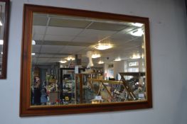 Pine Framed Beveled Edge Mirror