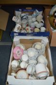 Two Boxes of Mugs, Cups and Saucers, etc.