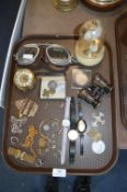Tray Lot of Collectibles; Costume Jewellery, Vinta