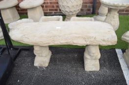 Garden Bench with Squirrel Supports