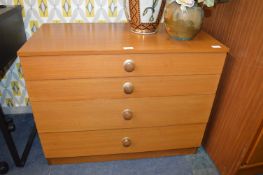 Retro Teak Four Drawer Chest