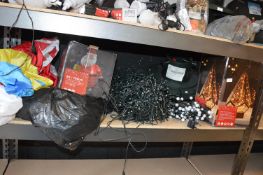 *Inflatable Santa, String Lights, Tree Stands, Ter