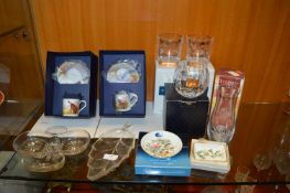 Two Royal Worcester Coffee Canteens plus Caithness