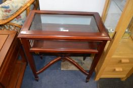 Mahogany Effect Display Cabinet