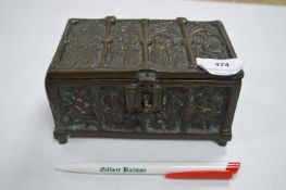 French Bronze Religious Caskett