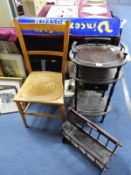 Whatnot, Chairs, and a Paper Rack