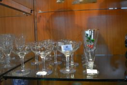Ten Babycham Glasses and Five Cherry B Glasses