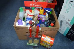 Household Cleaning Products, Paint Brushes, etc.