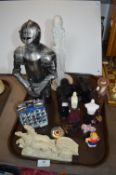 Decorative Items, Beatles Clock, Binoculars, etc.