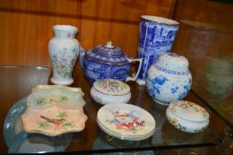 Ringtons Teapot, Vase and Decorative Dishes