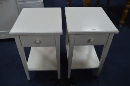 Pair of Next White Bedside Tables