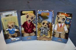 Four Meerkat Soft Toys