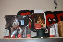 *LED Pop Up Tinsel Santa, Icicle Lights, String Li