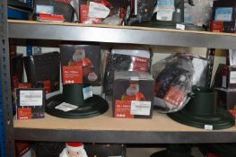 *Two Inflatable Santas, Custer String Lights, Tree