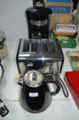 Swan Toaster and Kettles, and a Delonghi Coffee Ma