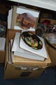 Large Box of Decorative Wall Plates