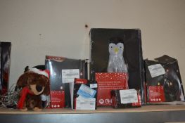 *Penguin Silhouette, Festoon Lights, Walking Sausa