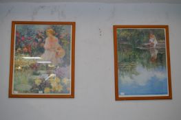 Two Framed Garden Prints