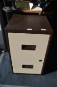 Two Drawer Metal Filing Cabinet with Key