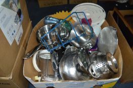 Stainless Steel Kitchen Pans etc.