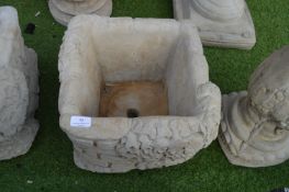 Square Garden Planter with Wall & Ivy Design