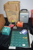 Vintage Bell Movie Master Projector plus Slides, LP Records, etc.