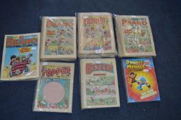 Large Quantity of 1980's Dandy and Beano Comics etc.
