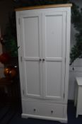 White Two Door Wardrobe