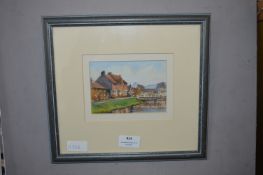 Small Framed Watercolour by I. Nicholas - Riversid