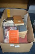 Box of Magazines, Railway Timetable, etc.