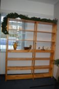 Pine Double Shelf Storage Unit