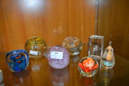 Seven Glass Paperweights